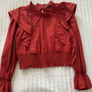 Burnt orange Zara cropped ship size medium.